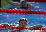 Sådan ser Michael Phelps ud, når han er blevet detroniseret som både  verdensmester og indehaver af verdensrekorden i 200 meter fri. 