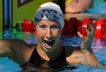 Mary Deszenza kunne ikke tro sine egne øjne, da hun opdagede, at hun med 2.04,14 min. havde sat verdensrekord i det indledende heat i 200 meter butterfly. 