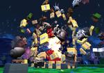 I Steven Spielbergs nye computerspil ' Boom Blox : Smash Party' er der over 400 baner. Og hvis det ikke er nok, kan man lave nogle selv eller gå på nettet og finde baner, andre har lavet. 