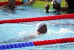 De sidste meter var en overlevelse for Mohamed Ahmed Lebyadh, da han brugte over et minut på at svømme 50 meter. 