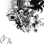Tegning: Udsnit fra Allan Haverholms 'Resistansen' 