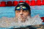 Hurtigste tid i det indledende heat i 1.500 meter fri fik kineseren Sun Yang, der med 14.54,54 min. spurtede sig to hundrededele sekund foran Oussama Mellouli i det samme heat, som Mads Glæsner deltog i. 