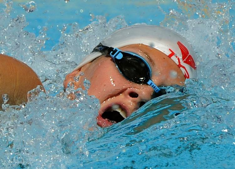 Lotte Friis vandt VM i 800 meter fri. 