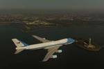 Meningen med hele miseren var at tage billeder af Air Force One over Frihedsgudinden. 