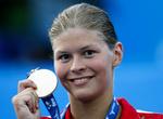 Lotte Friis havde svært ved at slippe guldmedaljen oven på den imponerende finale i Rom. Foto: AP 