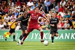 Stephan Petersen scorede FC Nordsjællands første mål og dedikerede det til sin sengeliggende holdkammerat Jonathan Richter. 