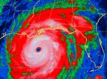 Sådan så det ud på et satellitbillede, da orkanen Katrina hærgede det sydlige USA i 2005. 