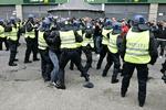Police officers have been rejoicing about fighting with Polish soccer fans. Archive of unrelated match. 