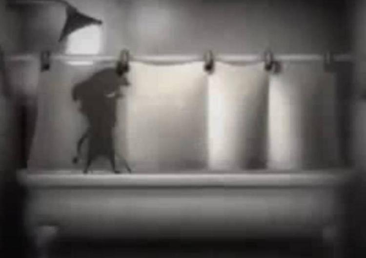 Selv om mor engang sagde, at man ikke må, fordi det lugter, så er budskabet fra en brasiliansk miljøorganisation klar: Tis løs i badet!Screendump fra youtube. 