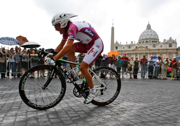 Danilo Di Luca under sidste etape på Giro d'Italia, hvor rytteren var dopet. Arkivfoto. 