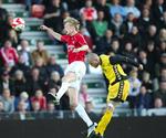 Alan Gaarde scorede Vejles to første mål i dagens sejr over Skive. Arkivfoto. 