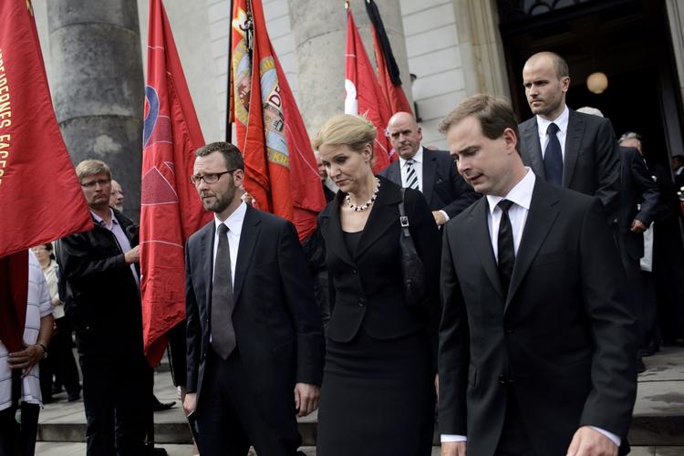 »For hver sejr satte han sig et nyt mål på Danmarks vegne«, sagde Helle Thorning-Schimdt i sin tale for Svend Auken. 