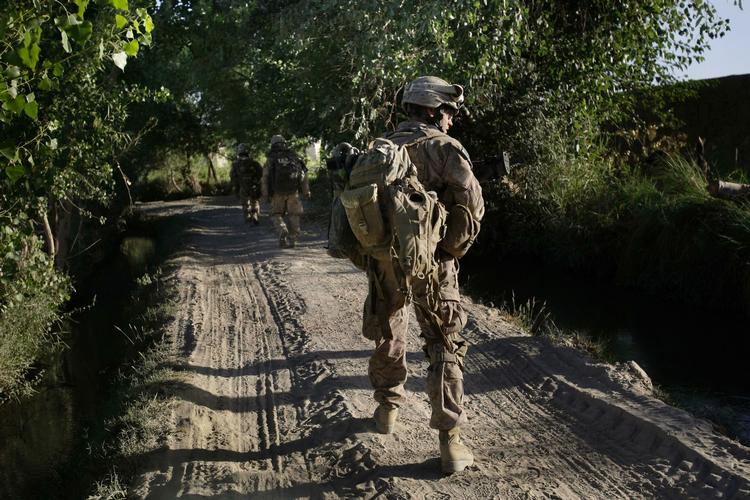 Amerikanske soldater på patrulje i Helmandprovinsen. Arkivfoto. 