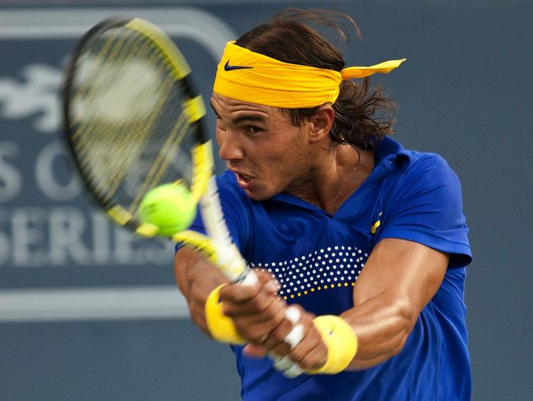 Rafael Nadal behøvede ikke arbejde meget for sagen, da han vandt sin første kamp i Montreal. Ferrer trak sig ved 4-3. 