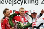 Sidste år gik det fint for Lars Bak (midt) på enkeltstarten, men inden dagens medaljestrid har mesteren haft et hårdt program. Arkivfoto. 