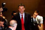 Socialdemokraternes formand Jens Stoltenberg ved valget i 2005, som sikrede ham statsministerposten i Norge. 