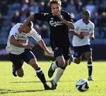 I det seneste opgør mellem AGF og FCK i april i år var det AGF, som sejrede med 1-0. Arkivfoto. 