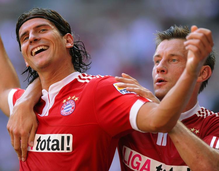 Mario Gomez (tv) scorede Bayerns enlige mål. 