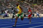 Asafa Powell under dagens heat i 100 meter ved VM i Berlin. 