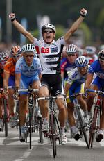 Matti Breschel fotograferet sidste år, da han vandt sidste etape af Spanien Rundt i Madrid. 