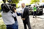 Den fængslede mand skulle angiveligt have haft et skænderi med Odenses borgmester, Jan Boye (billedet), da han besøgte Vollsmose dagen efter, at der blev skudt mod politiet og brændt biler af. (Arkivfoto) 