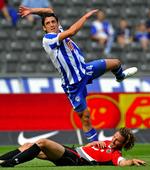 Hertha Berlins Gojko Kacar fik scoret et enkelt mål, da klubben ude mødte Mönchengladbach. Men det hjalp ikke det store, for hjemmeholdet vandt 2-1. Arkiv 
