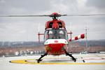 Lægehelikopter lander på Rigshospitalets landingsplatform. (arkivfoto) 