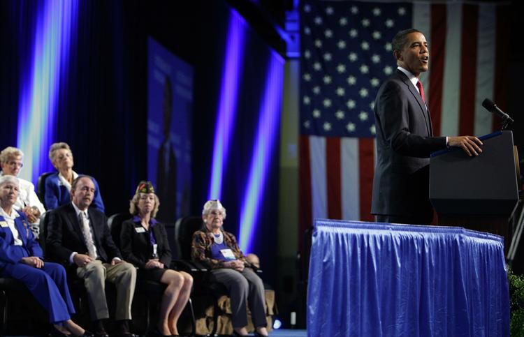 Obama taler til krigsveteraner i Arizona. 