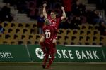 Martin Bernbug lagde liggende op til José Juniors mål i kampen mod Esbjerg og håber, at FCN nu redder sig fra nedrykning. Arkivfoto. 