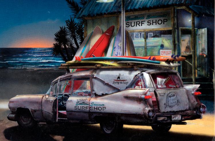 Skurkagtighed, surf og skæve indfaldsvinkler mødes i Thomas Pynchons 'Inherent Vice'. Næsten som i 'The Big Lebowski' bliver den rårygende Doc Sportello rodet ind i en affære så indviklet som en sag for Chandler-detektiven Philip Marlowe.  Illustration fra romanforsiden 
