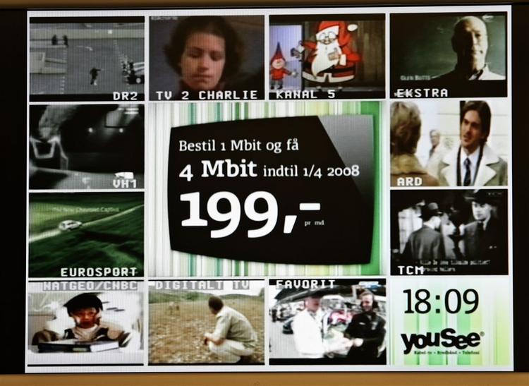 YouSee, der sender tv via TDC's netværk, er den største tv-leverandør i Danmark og leverer også internetforbindelser og telefoni. 