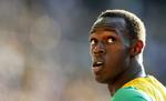 Jamaicas Usain Bolt skæver op mod tiden efter et af sine hurtige løb ved VM i Berlin. Dopingrygter blev hurtigt manet i jorden efter verdensrekorden på 100 meter. 