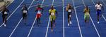Usain Bolt var overlegen i 200-meter finalen, hvor afstanden til de nærmeste var stor. 