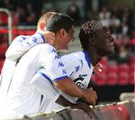 FC København var FC Midtjylland overlegne. Her jubler Ailton over scoringen til 2-0. 