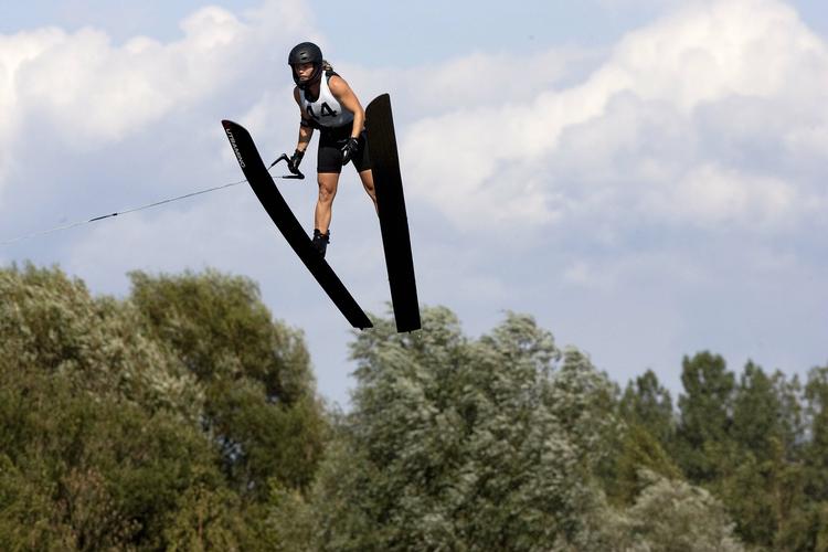 Maj Lund Jepsen vandt europamesterskaberne i vandski med et hop på 52,1 meter. 