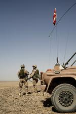 Danske soldater på ruten mellem de danske baser Camp Bastion og Camp Price i Afghanistan. Arkivfoto 