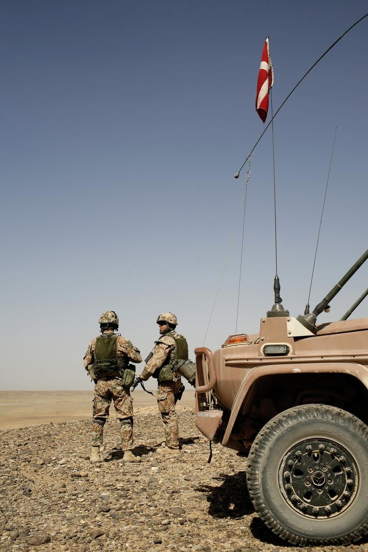 Danske soldater på ruten mellem de danske baser Camp Bastion og Camp Price i Afghanistan. Arkivfoto 