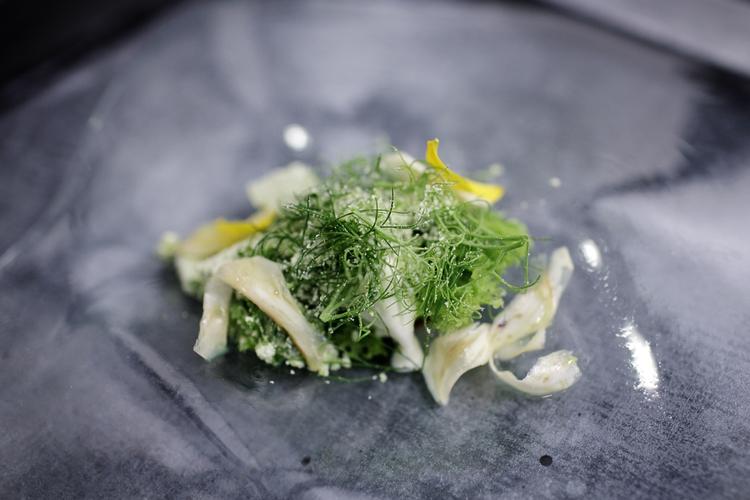 Jacob Mielckes  dessert Salat bestod blandt andet af dild og fennikel. 