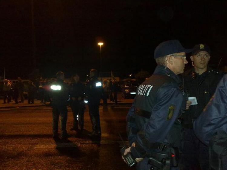 Police went to Roskilde Airport during the night in what appears to have been a diversion to avoid clashes with opponents of  the deportation of Iraqis whose asylum requests have been rejected. Archive. 
