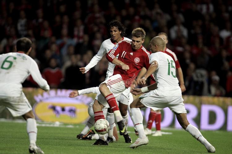Nicklas Bendtner var en ærgerlig mand efter kampen. 