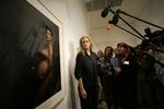 Fotografen Annie Leibovitz taler her om et portræt af Demi Moore, hun tog for Vanity Fair. Arkivfoto. 