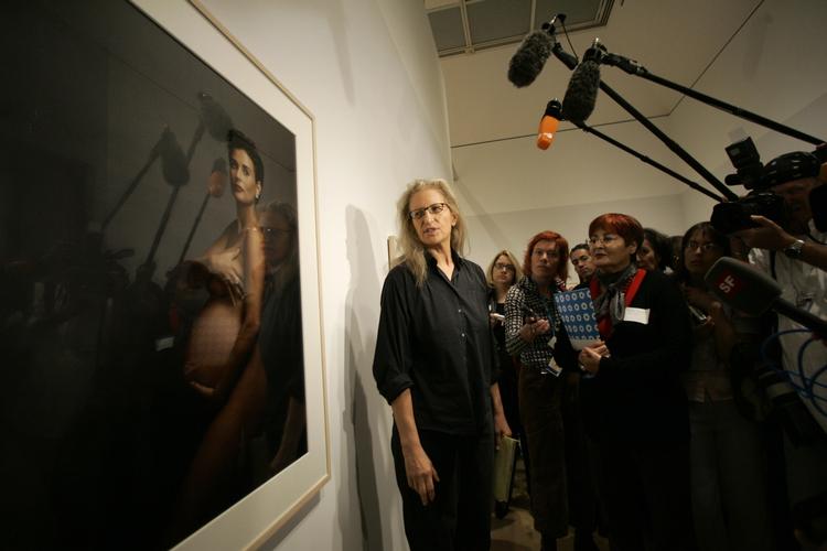 Fotografen Annie Leibovitz taler her om et portræt af Demi Moore, hun tog for Vanity Fair. Arkivfoto. 