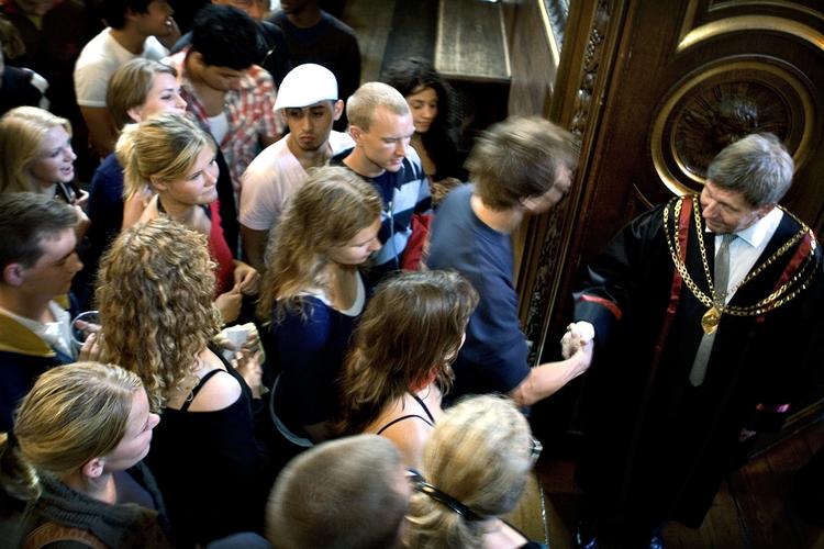 Nye studerende bydes velkommen på Københavns Universitet. (Arkivfoto) 