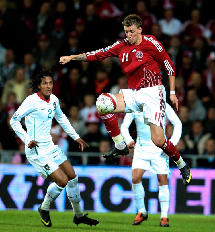 Nicklas Bendtner er ikke helt tilfreds med sit måludbytte på landsholdet.  Arkivfoto: Ernst van Norde/Polfoto 