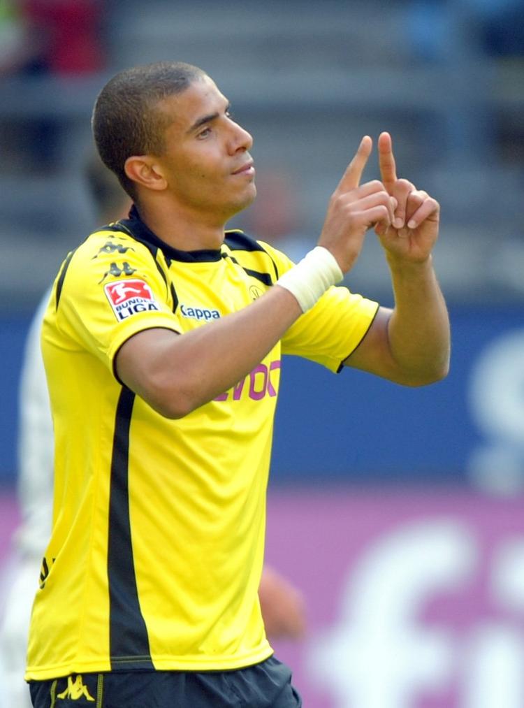 Mohamed Zidan, der er i dag spiller i Borrusia Dortmund, er endt som ufrivillig hovedperson i en strid om uddannelsespenge. Arkivfoto. 
