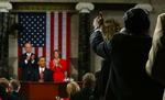 USA's præsident Barack Obama under sin tale i Kongressen om sundhedsreformen. 