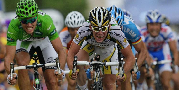 Thor Hushovd er vant til at blive overspurtet af Mark Cavendish, men i USA blev briten denne gang den lille. Arkivfoto 