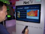 Philips præsenterede net-tv på elektronikmessen i Berlin. Her er det den tyske tv-station ARDs vejrudsigt, der er fundet frem. 