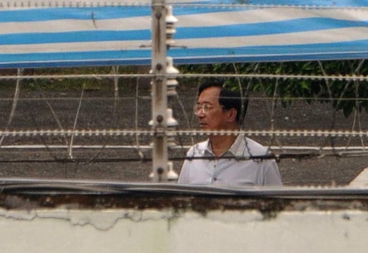 Chen Shui-bian fotograferet i Tucheng Detentions Center tidligere i dag. 