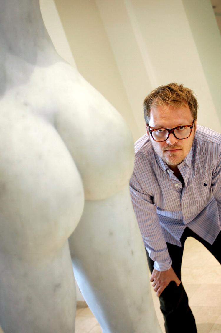 Mennesket. Michael Jeppesen kræver, at kunsten bliver et eksistentielt foretagende – det bør handle om at være menneske, men åndeligheden har svære kår. Foto: Finn Frandsen 
